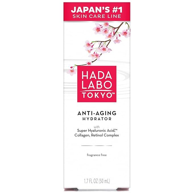 Hada Labo Tokyo Anti-Aging Hydrator 1.7 Fl. Oz - with Super Hyaluronic Acid, Collagen and Retinol... | Amazon (US)