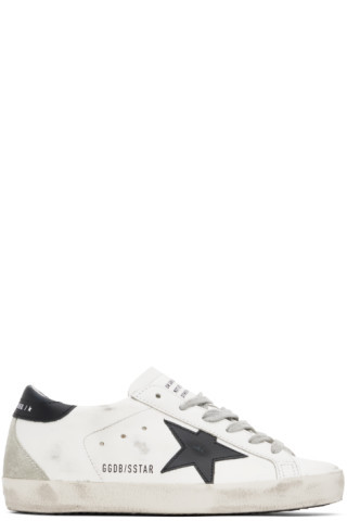 Golden Goose - SSENSE Exclusive White & Black Super-Star Classic Sneakers | SSENSE