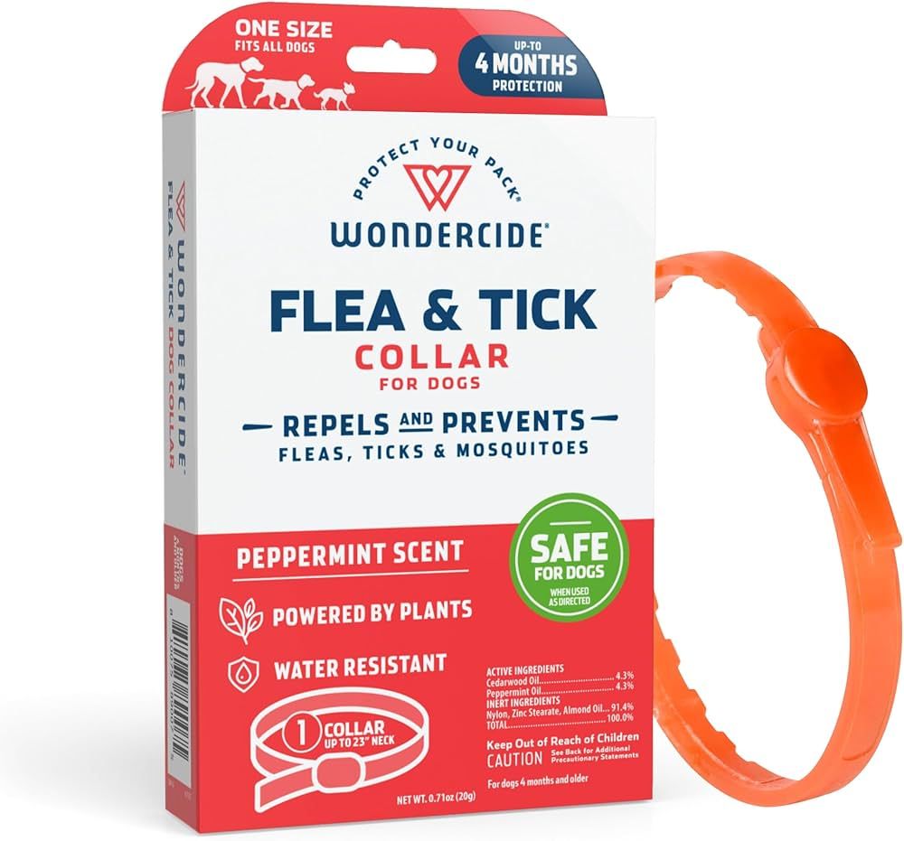 Wondercide Dog Collar - Flea, Tick, and Mosquito Repellent, Prevention for Dogs - with Natural Es... | Amazon (US)