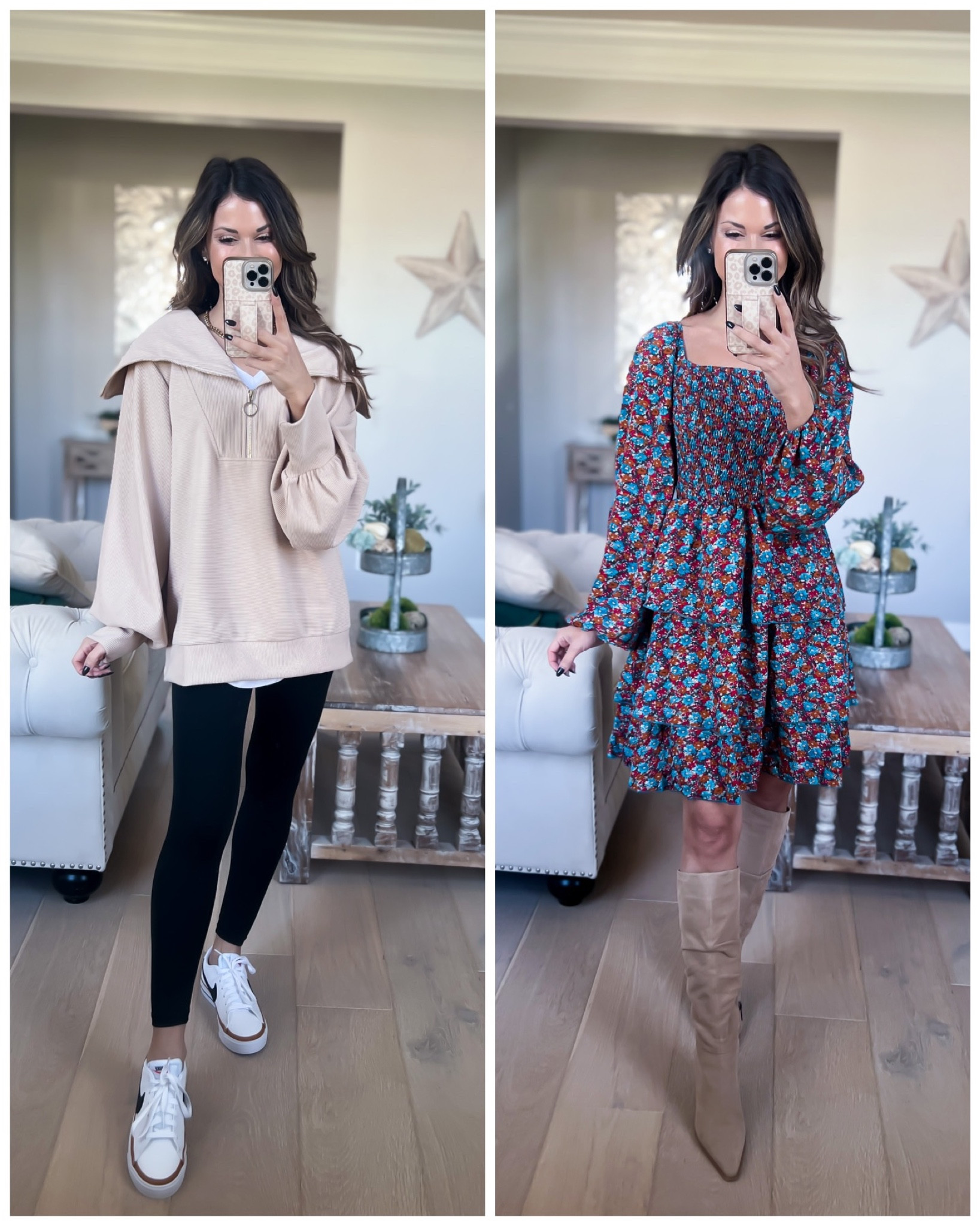 Ribbed pullover//small//leggings//xs short//Nike sneakers//size up if between or wider foot//dress//small//5’1

Thanksgiving outfit ideas 


#LTKsalealert #LTKunder50