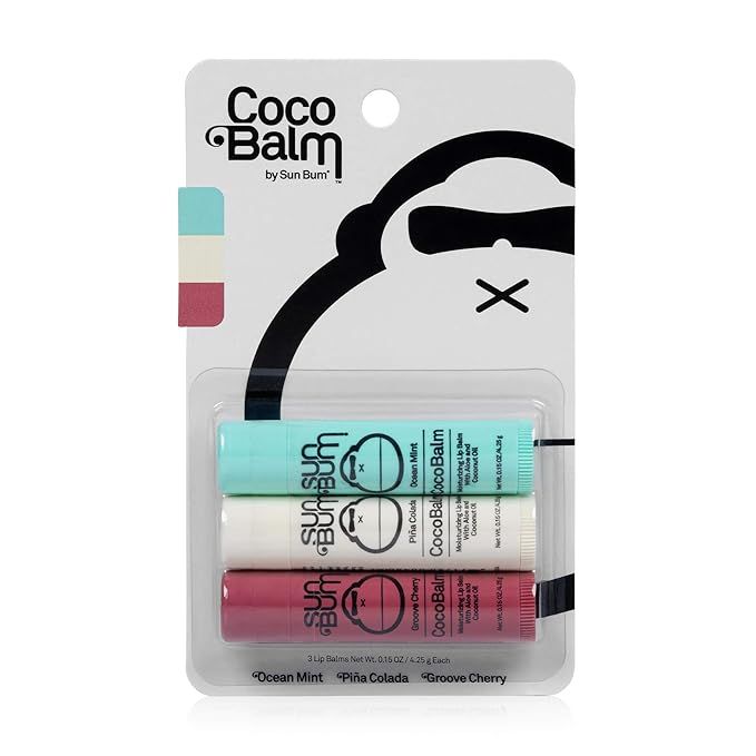 Sun Bum Cocobalm Lip Balm Variety Pack | Hydrating with Aloe | Hypoallergenic, Paraben Free, Sili... | Amazon (US)