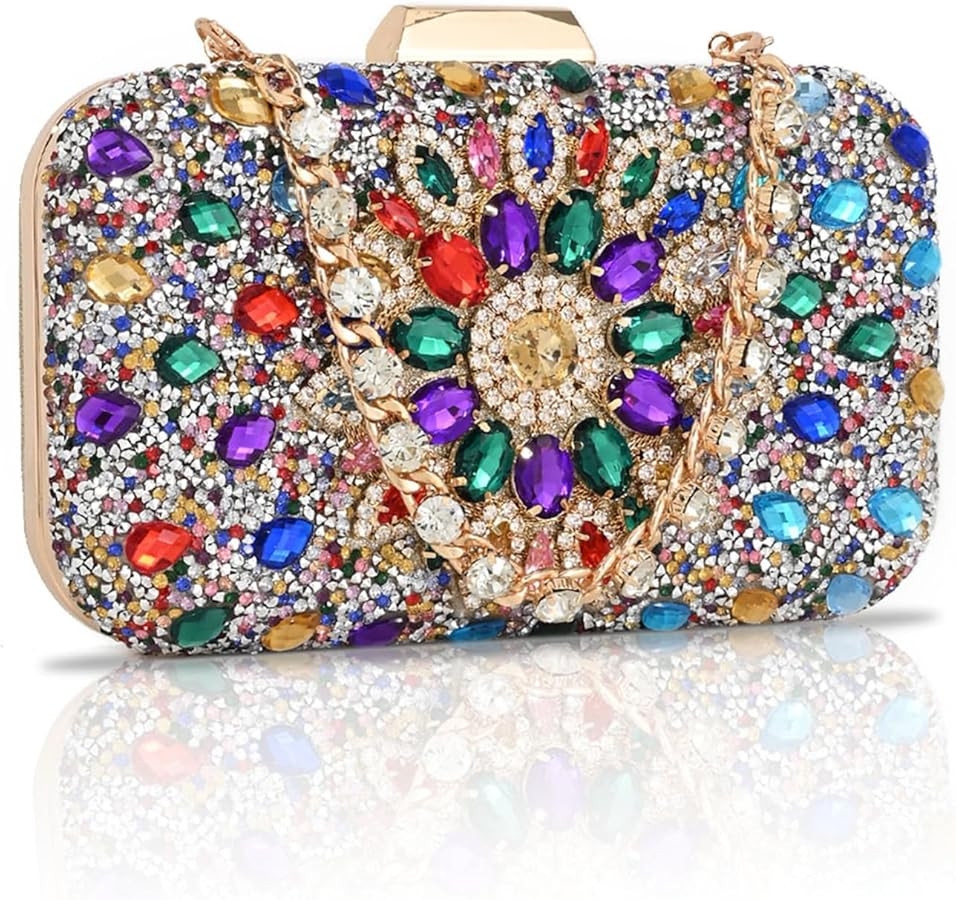 Rhinestone Evening Bag Clutch Crossbody Bag for Women | Amazon (US)