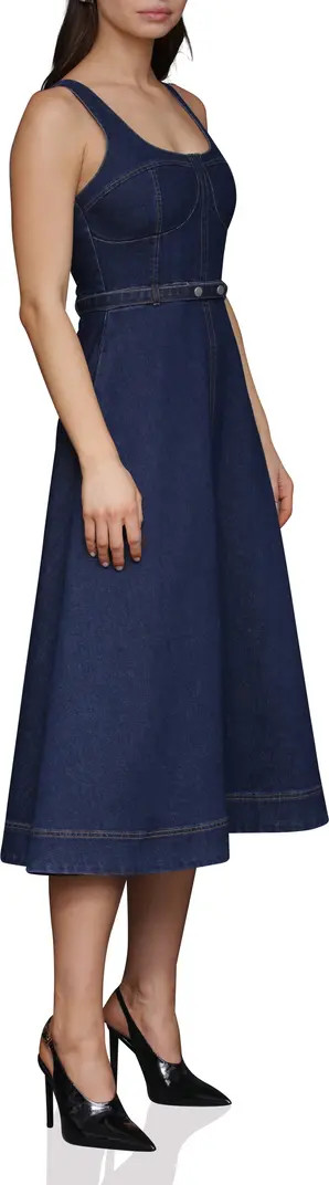 Belted Bustier Denim Dress | Nordstrom