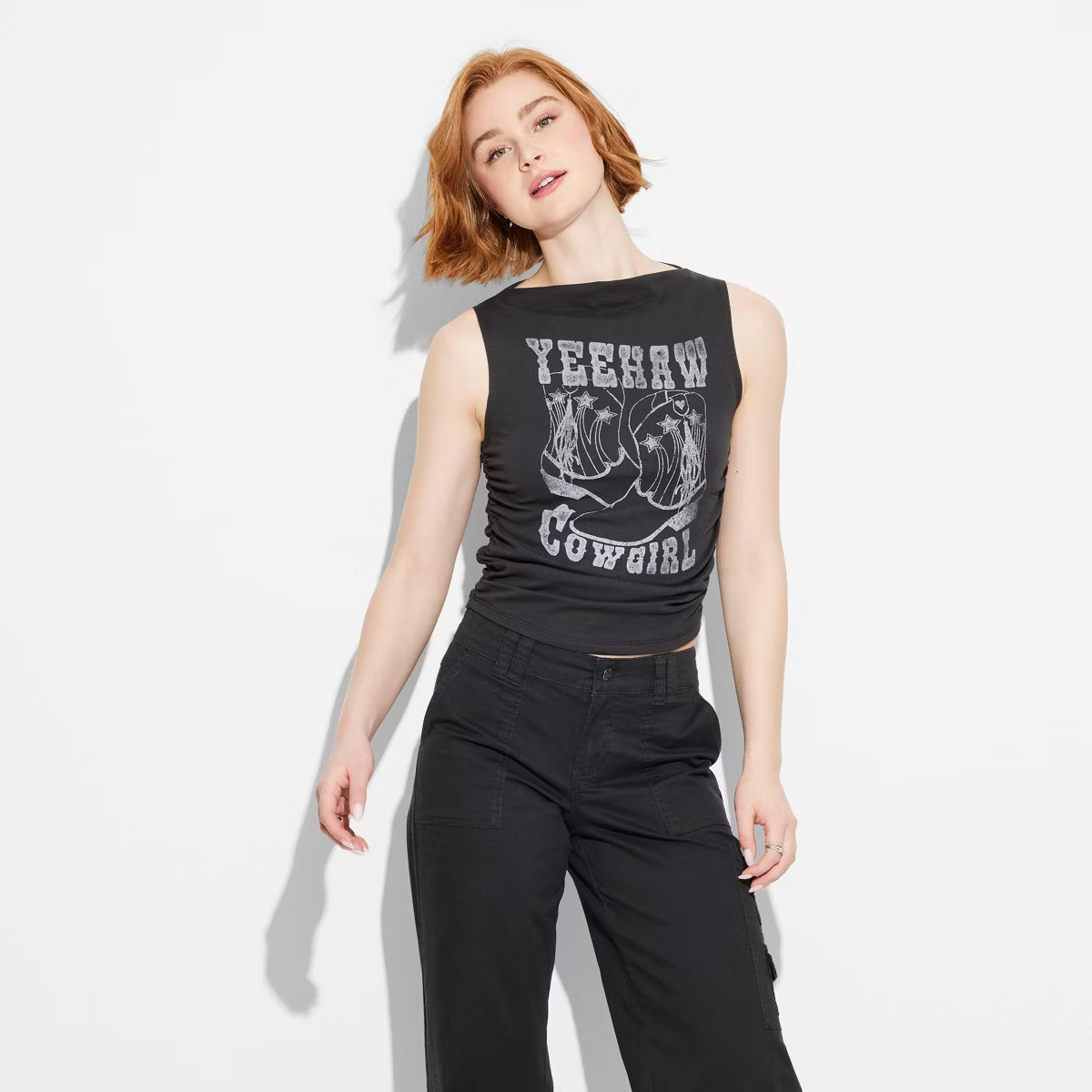 Women's Ruched Graphic Tank Top - Wild Fable™ | Target