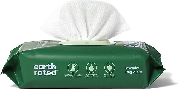 Earth Rated Dog Wipes, Thick Plant Based Grooming Wipes, Unscented | Chewy.com