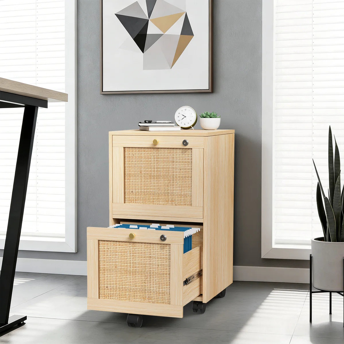 Aristeidis 15.75'' Wide 2 -Drawer Mobile File Cabinet | Wayfair North America
