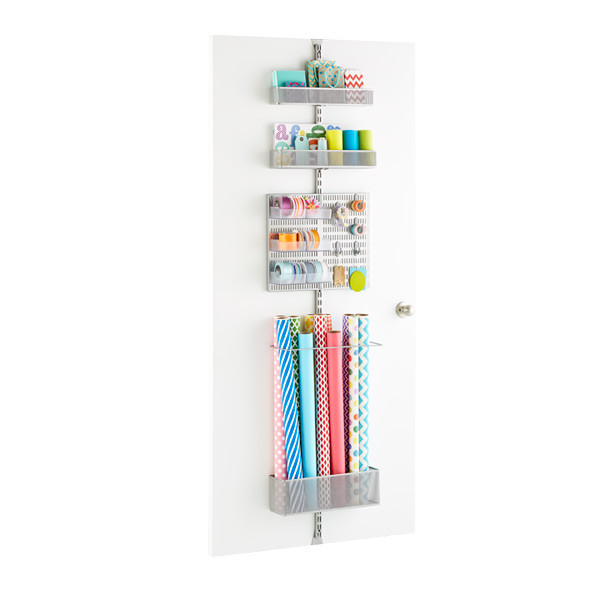 Platinum Elfa Utility Mesh Gift Packaging Over the Door Rack Solution | The Container Store