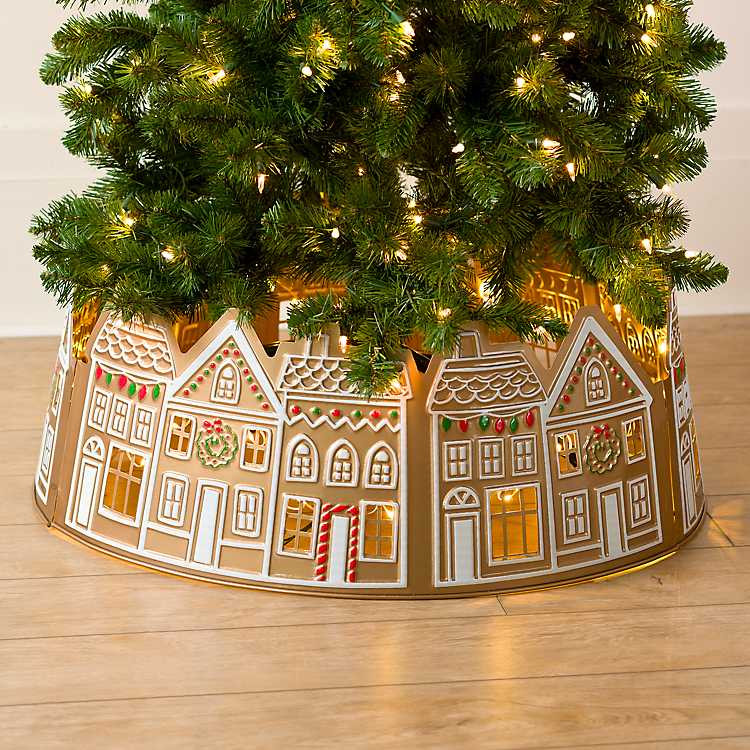 LED Gingerbread Christmas Tree Collar, 26 in. | Kirklands