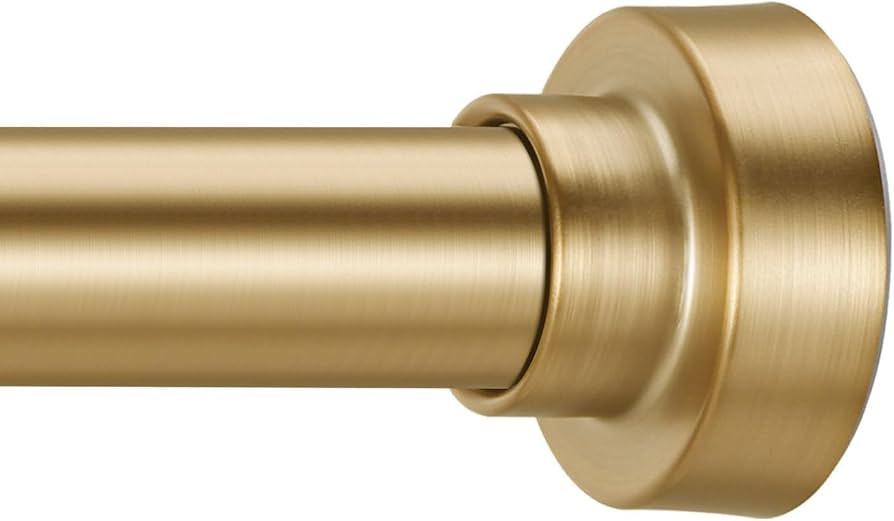 Shower Curtain Rod 34-82 Inches (2.8-6.8ft) Adjustable Spring Shower Rod No Drilling, Non-Slip, N... | Amazon (US)