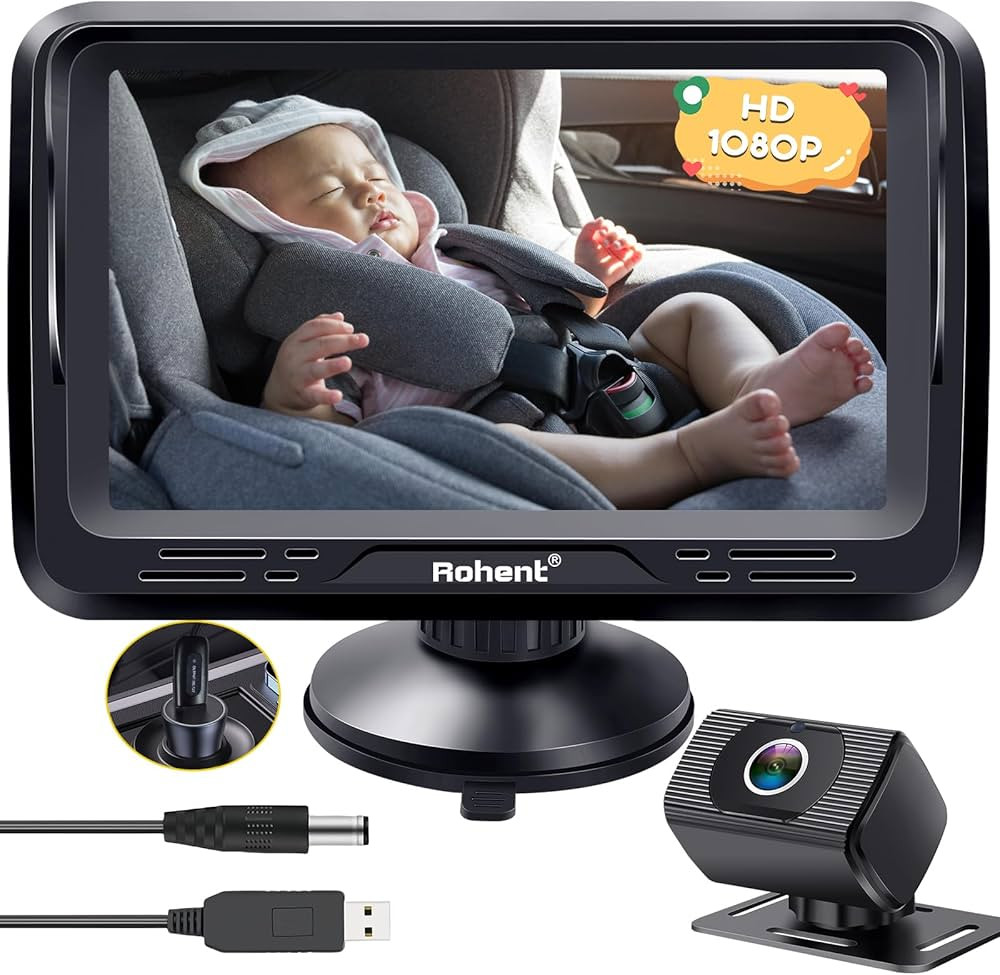 Rohent Baby Car Camera HD 1080P for Backseat: USB Plug and Play Easy to Install - Carseat Camera ... | Amazon (US)