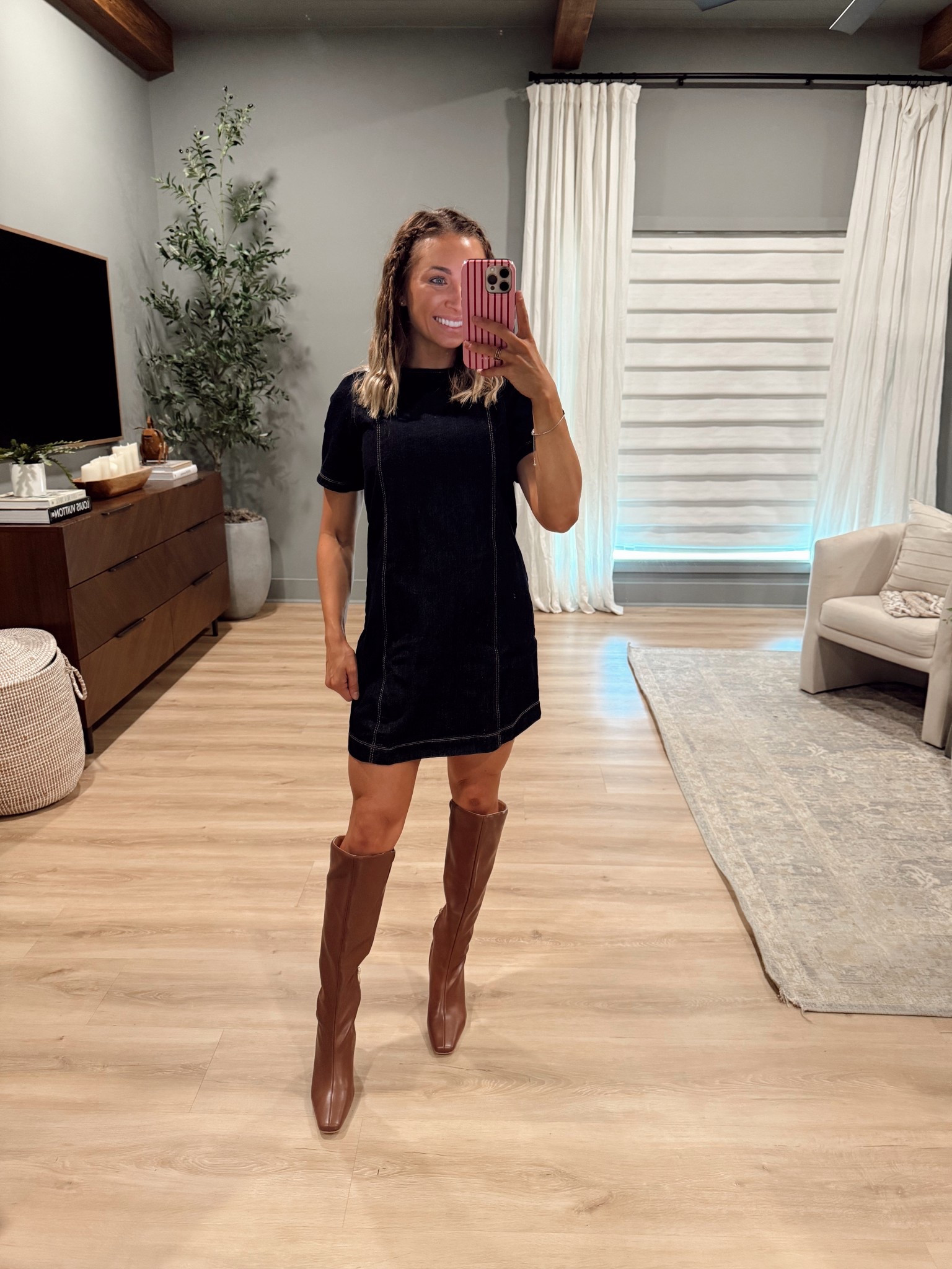 Old Navy fall fashion finds 
Dress is XS petite

#LTKStyleTip #LTKPetite #LTKSeasonal