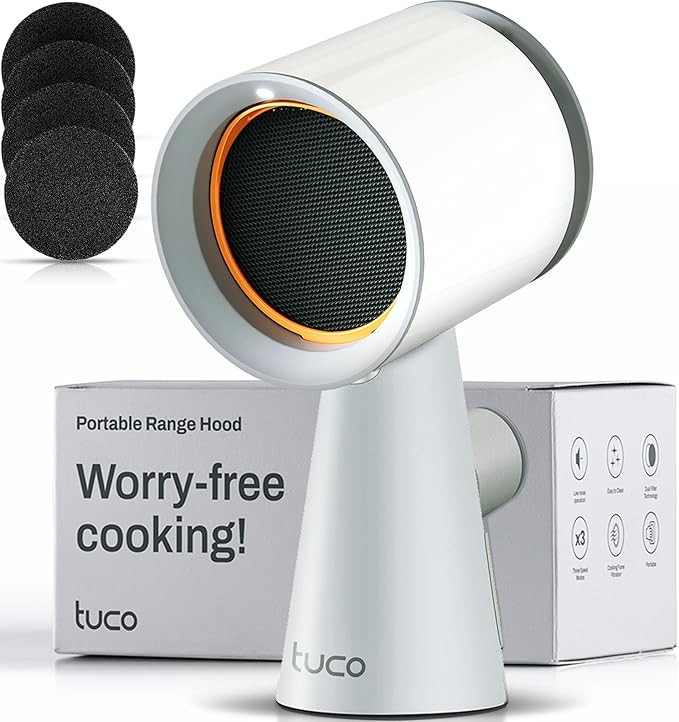 TUCO Portable Range Hood, Countertop Kitchen Exhaust Fan with 3 Speeds, 5-Layer Filter, Powerful ... | Amazon (US)