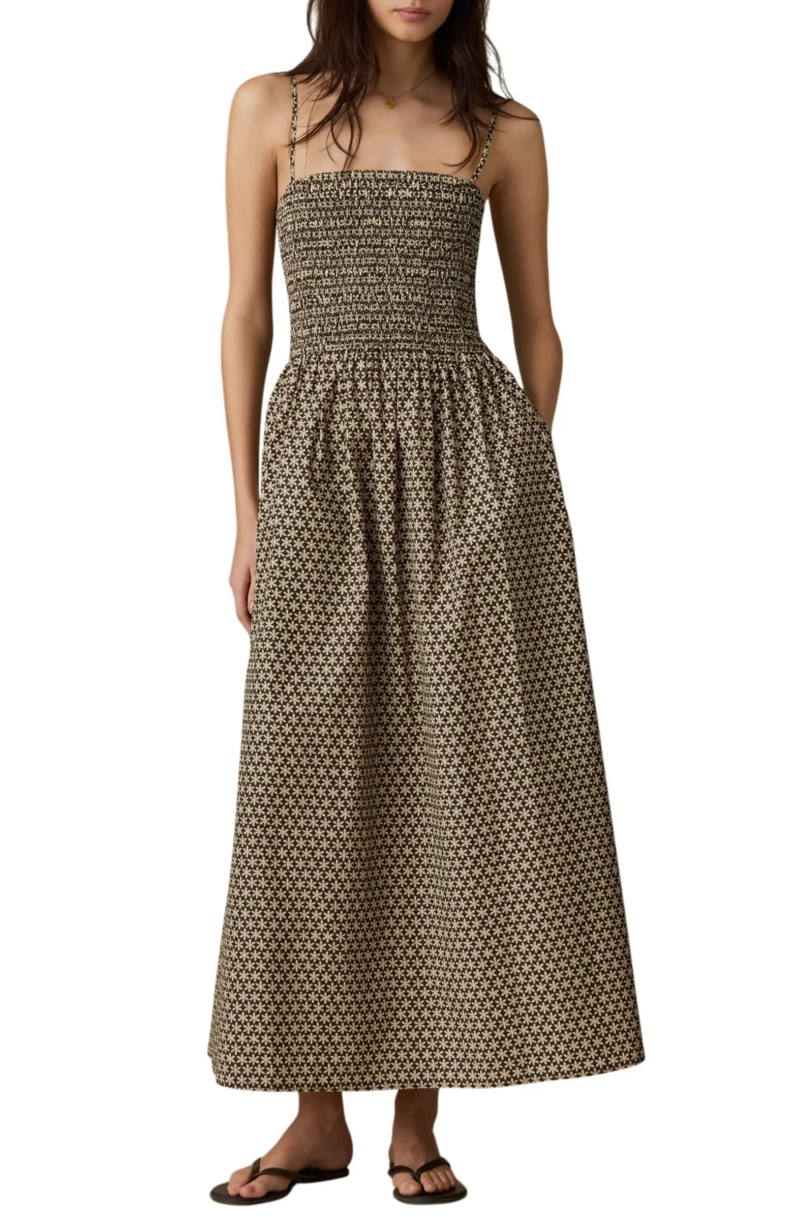 Faherty Lucia Floral Print A-Line Dress | Nordstrom | Nordstrom