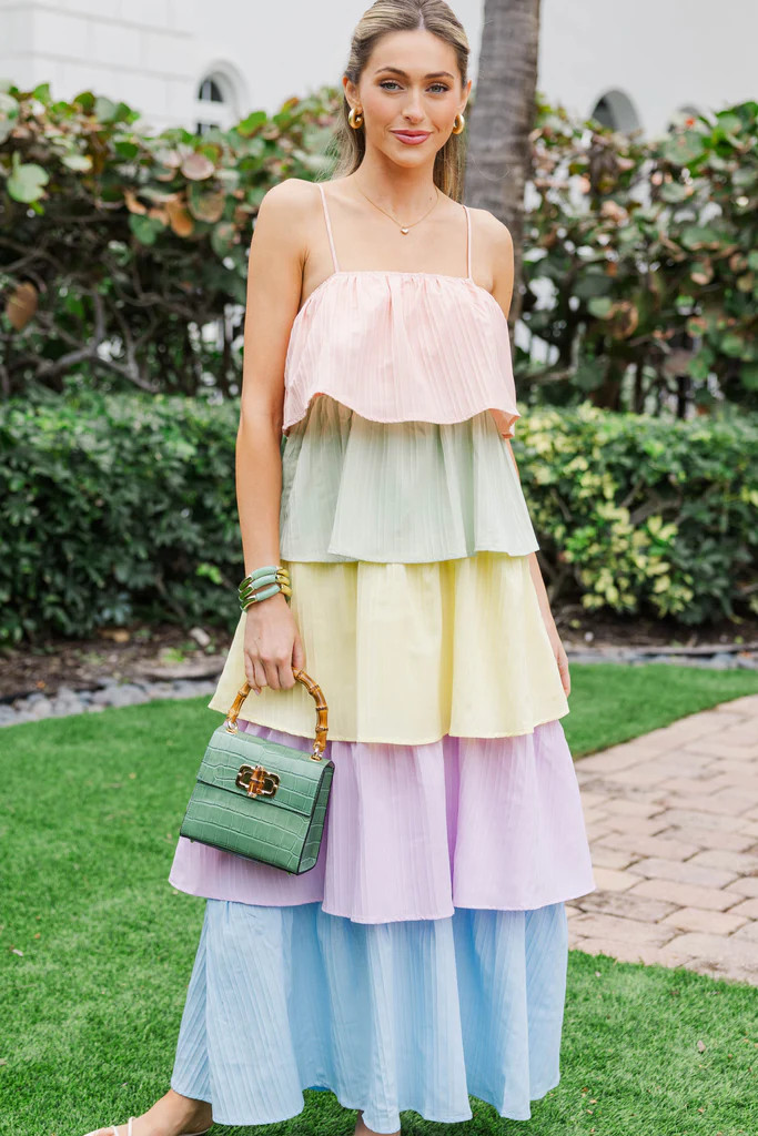 Cotton Candy Skies Pink Tiered Maxi Dress | The Mint Julep Boutique