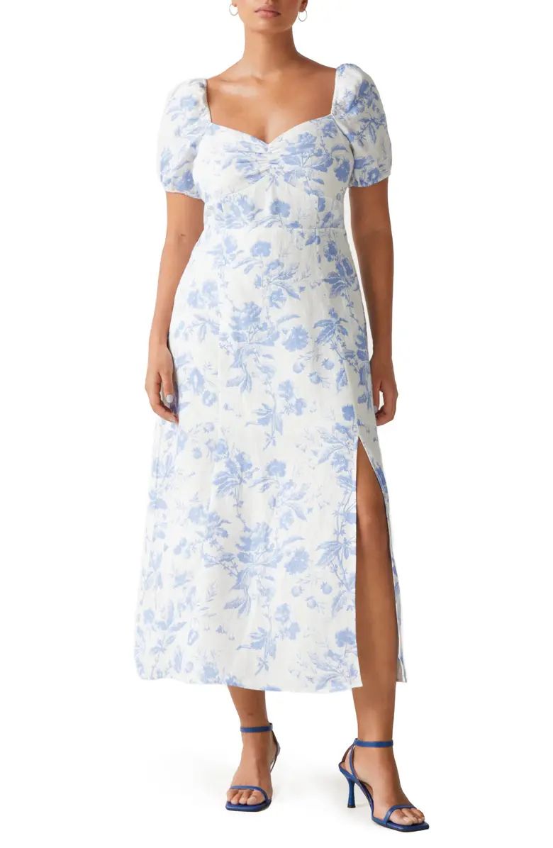Ruched Linen Dress | Nordstrom