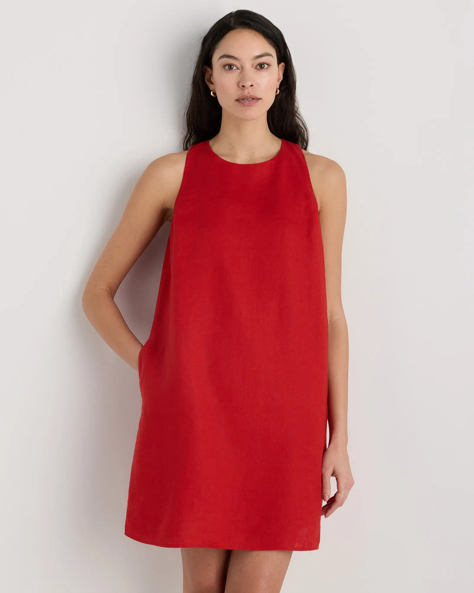 100% European Linen Tank Mini Dress | Quince