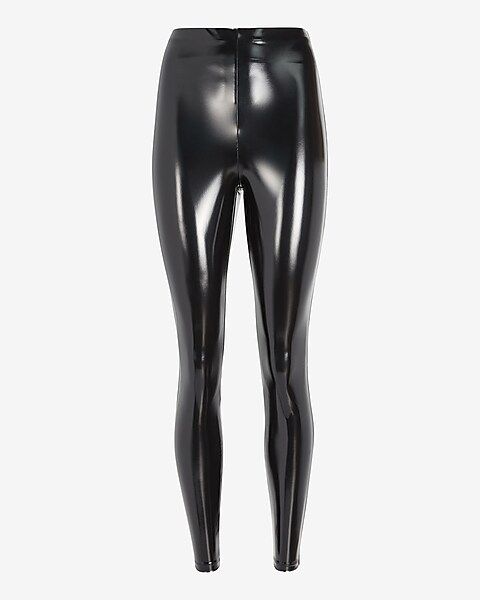Super High Waisted Faux Patent Leather Leggings | Express