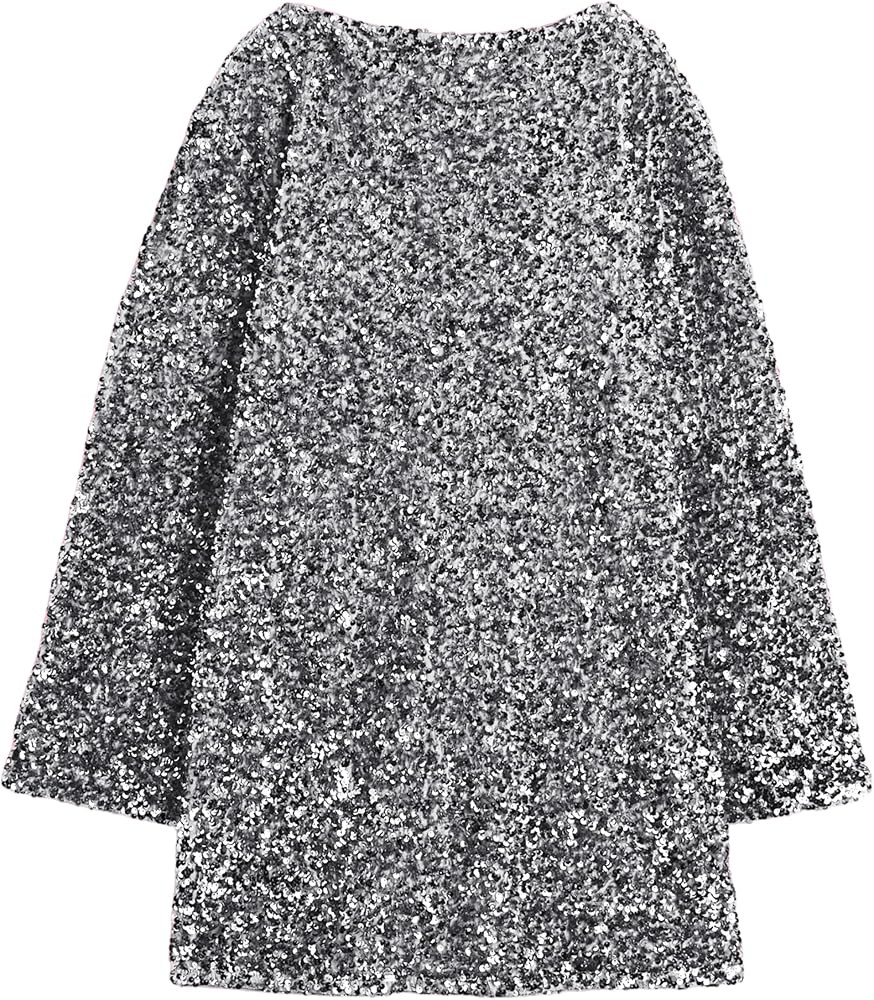 Lentta Women's Sequined Dress Petersham Ribbon Long Sleeve Party Night Out Club Festival Dresses | Amazon (US)