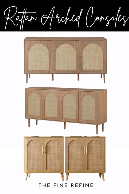 Trending now in home decor: Arched consoles in natural wood. 
#transitional #homedecor

#LTKhome #LTKHoliday #LTKSeasonal