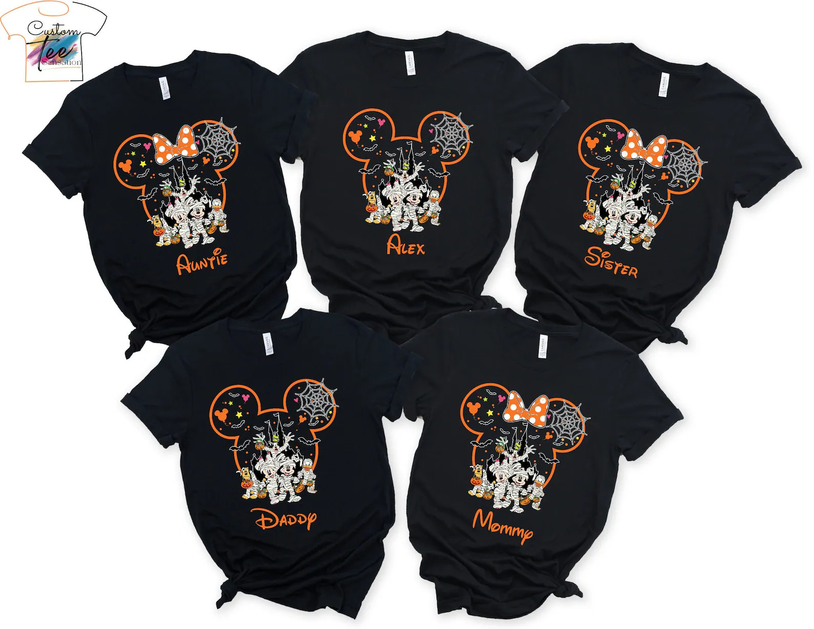 Custom Disney Halloween Family 2025, Custom Disney Trip Shirts, Mickey Halloween Ghost Shirt, Hal... | Etsy (US)