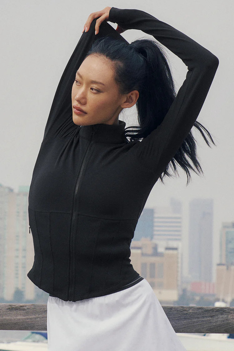 Corset Airbrush Jacke mit Reißverschluss | Alo Yoga (US)