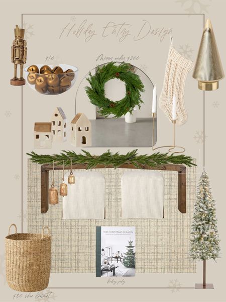 Holiday entry design inspo 

Christmas decor , brass bells , console table , Lulu & Georgia, pencil tree , holiday candle , basket , wreath , nutcracker , Christmas village , Target finds , studio mcgee x threshold , ottoman 

#LTKHoliday #LTKSeasonal #LTKhome