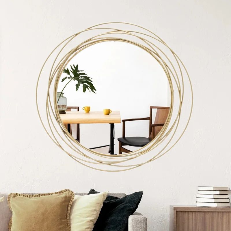 Baeddan Round Metal Wall Mirror | Wayfair North America