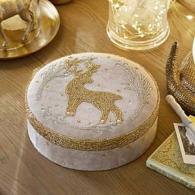 Harry Potter™ Patronus Beaded Velvet Jewelry Box | Pottery Barn Teen