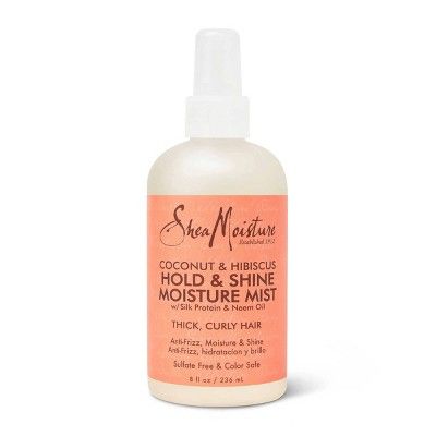 SheaMoisture Hold and Shine Moisture Mist for Thick Curly Hair Coconut and Hibiscus - 8 fl oz | Target