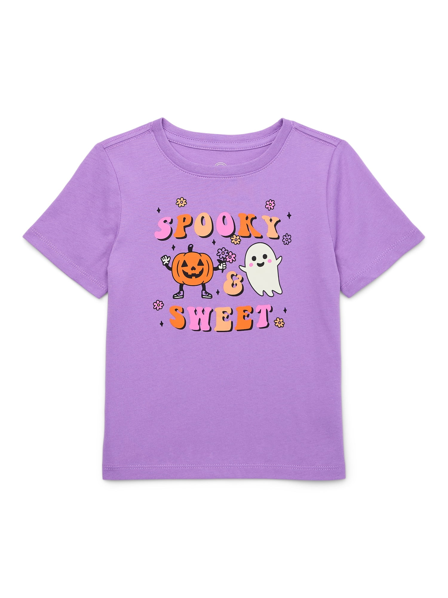 Wonder Nation Toddler Girls Halloween Graphic Tee, Sizes 12M-5T | Walmart (US)