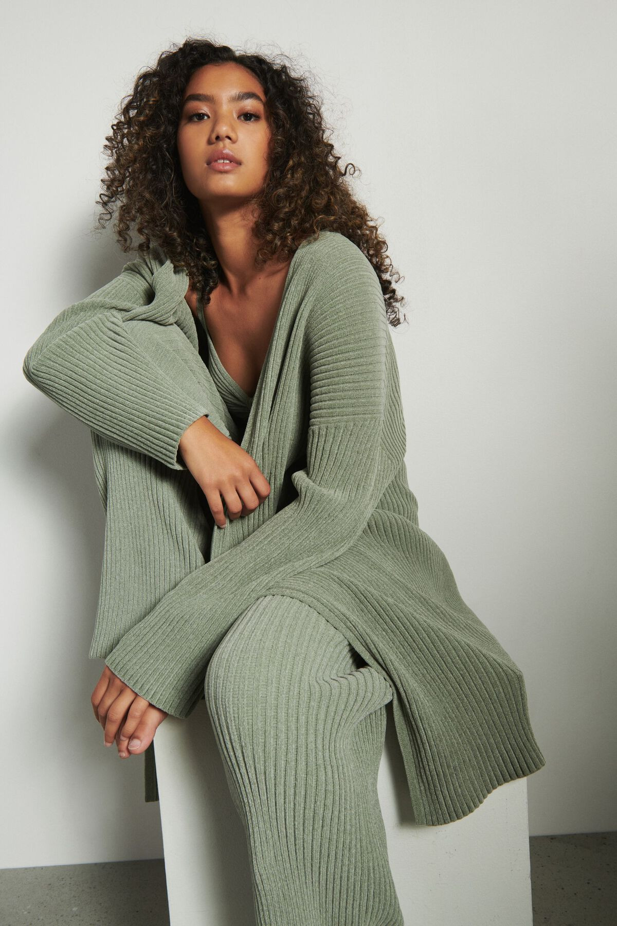 Ribbed Maxi Cardigan | Dynamite Clothing