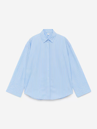 Wide-Sleeve Cotton Shirt – Light Blue – Women – ARKET EU | Arket EU