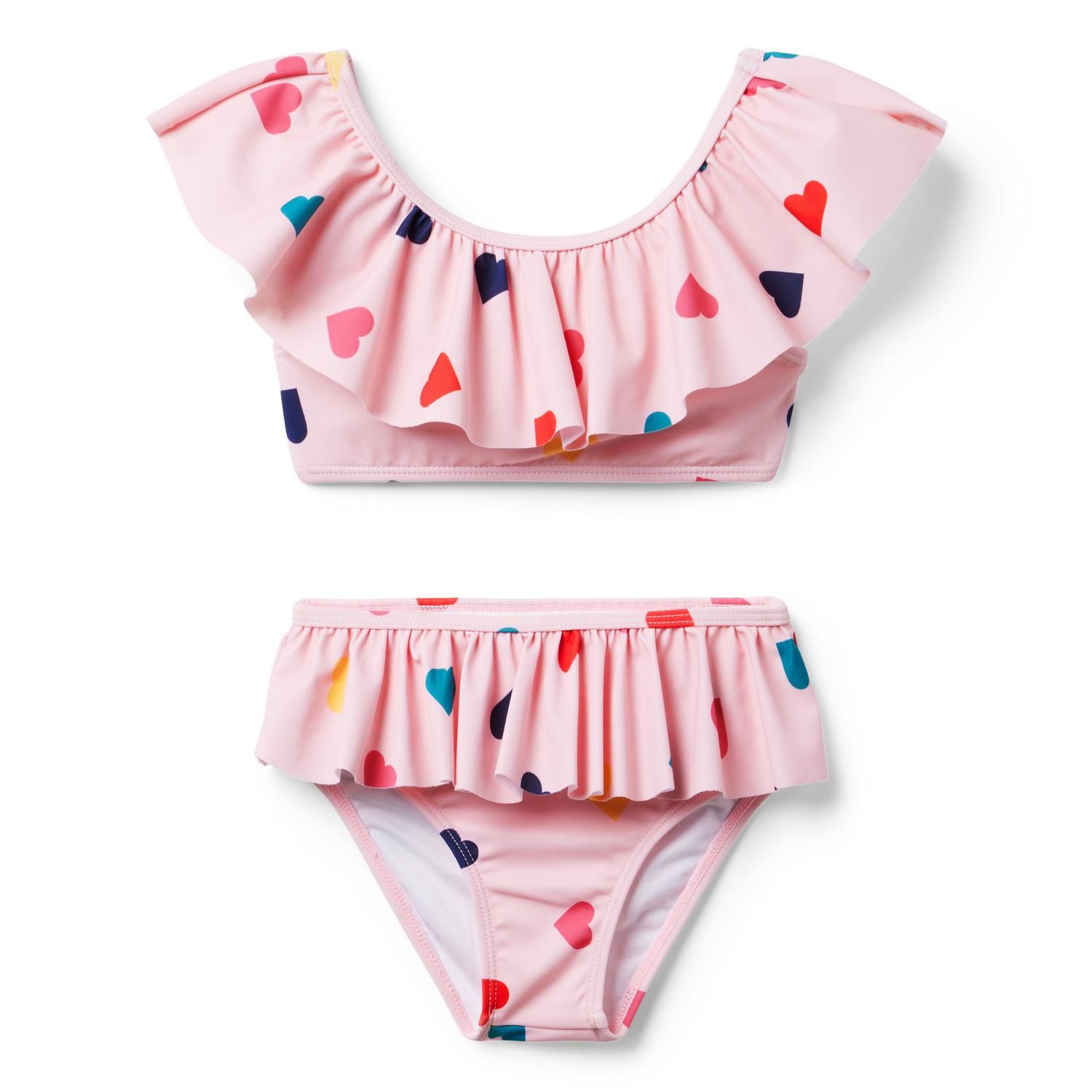 Recycled Heart Ruffle 2-Piece Swimsuit | Janie and Jack