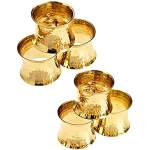 SKAVIJ Napkin Rings Set of 6 for Thanksgiving, Christmas, Dinner Parties, Dining Table Decoration... | Amazon (US)