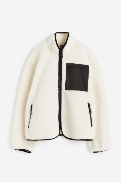 Teddy jacket - Cream - Ladies | H&M GB | H&M (UK, MY, IN, SG, PH, TW, HK)