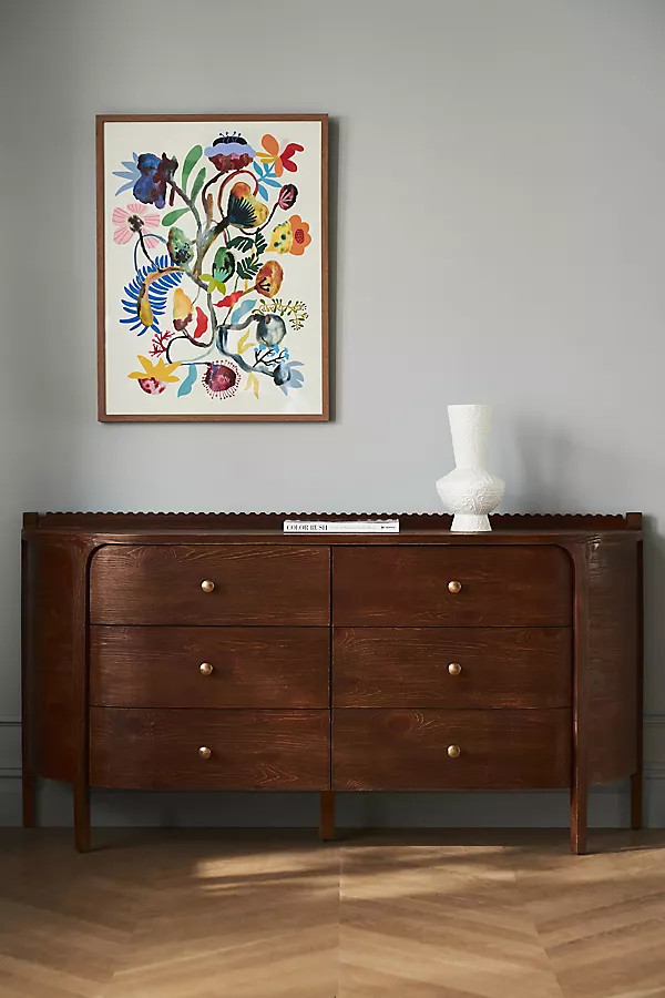 Aria Six-Drawer Wood Dresser | Anthropologie (US)