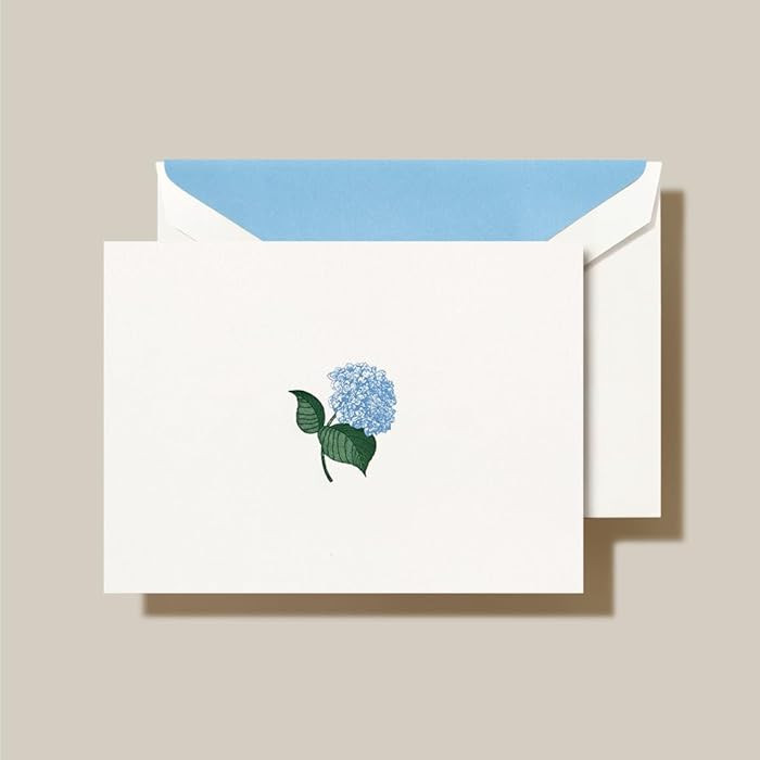 Crane & Co. Hand Engraved Blue Hydrangea Note | Amazon (US)