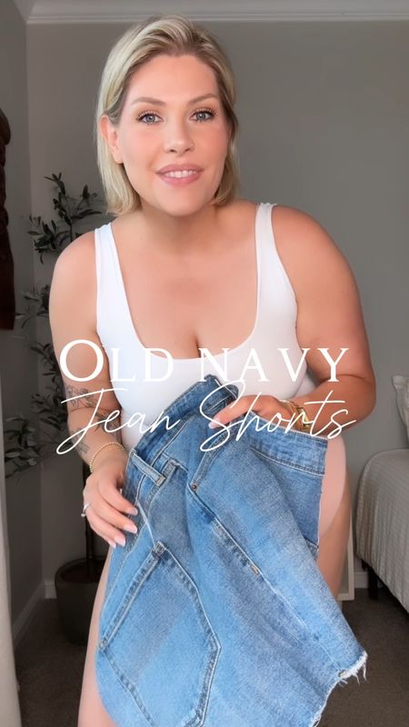 Old Navy Jean Shorts 

Size 16 & 18 

I liked the 18 fit for a looser fit 

#LTKMidsize #LTKStyleTip #LTKVideo