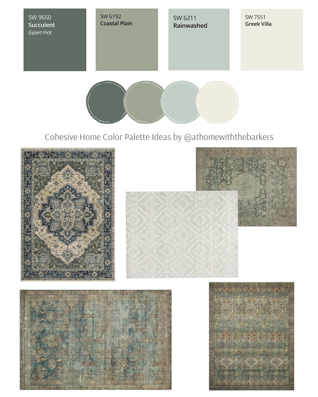 Area Rug and paint color palette ideas 

#LTKHome