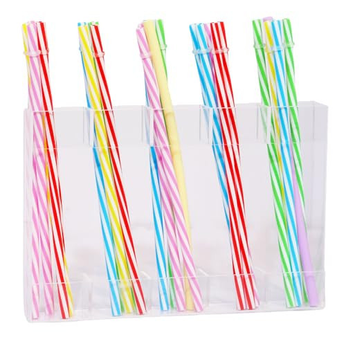 White Acrylic Straw Holder & Tumbler Organizer for Cabinet Door, Countertop – Reusable Straw Storage Dispenser, Kitchen Cabinet Organizer for Straws, Accessories (transparent) | Amazon (US)