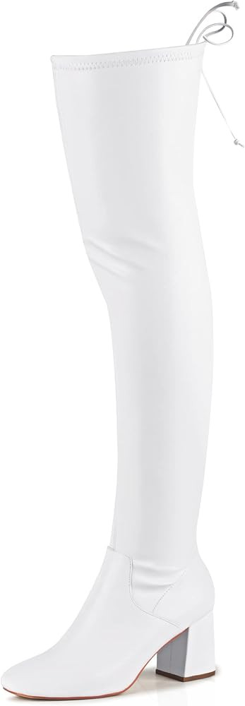 CAMSSOO Women's Thigh High Boots Heeled Over The Knee Boots Fashion Sexy Winter Low Chunky Block ... | Amazon (US)