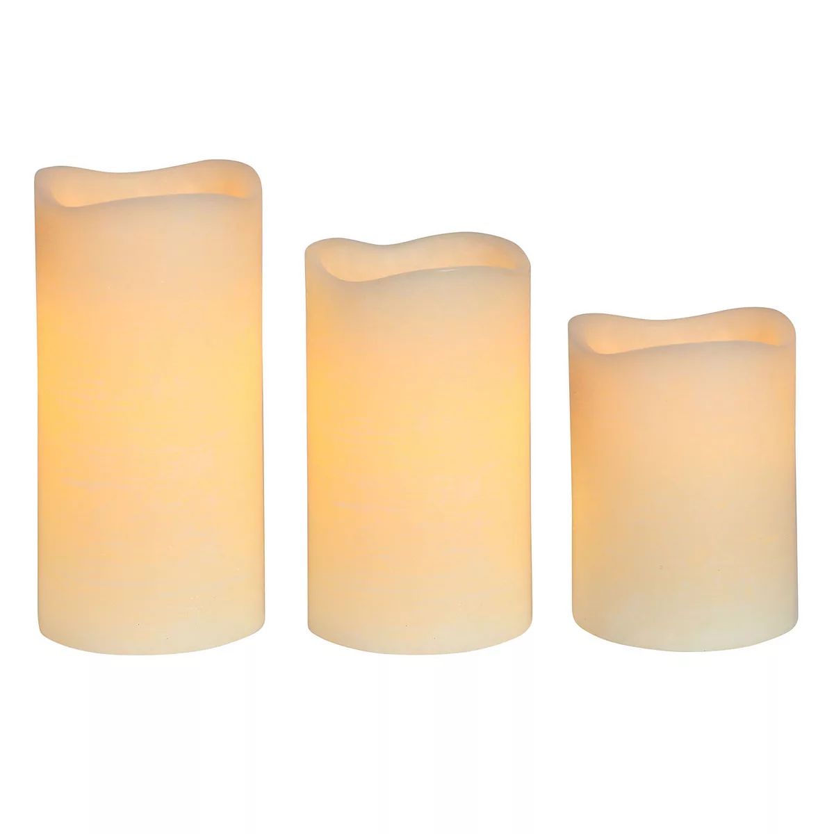 Fitz & Floyd LED Flameless Pillar Candle 3-piece Set | Kohl's