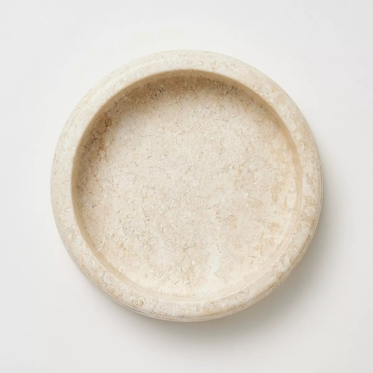 Marble Tray Beige - Threshold™ designed with Studio McGee: Elegant Round Tabletop Accent, Spot ... | Target