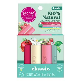 eos 100% Natural & Organic Lip Balm Variety Pack, 4 0.14 oz Sticks | CVS | CVS Health