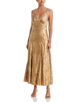 Gilded Peony Thalie Metallic Jacquard Dress | Bloomingdale's (US)