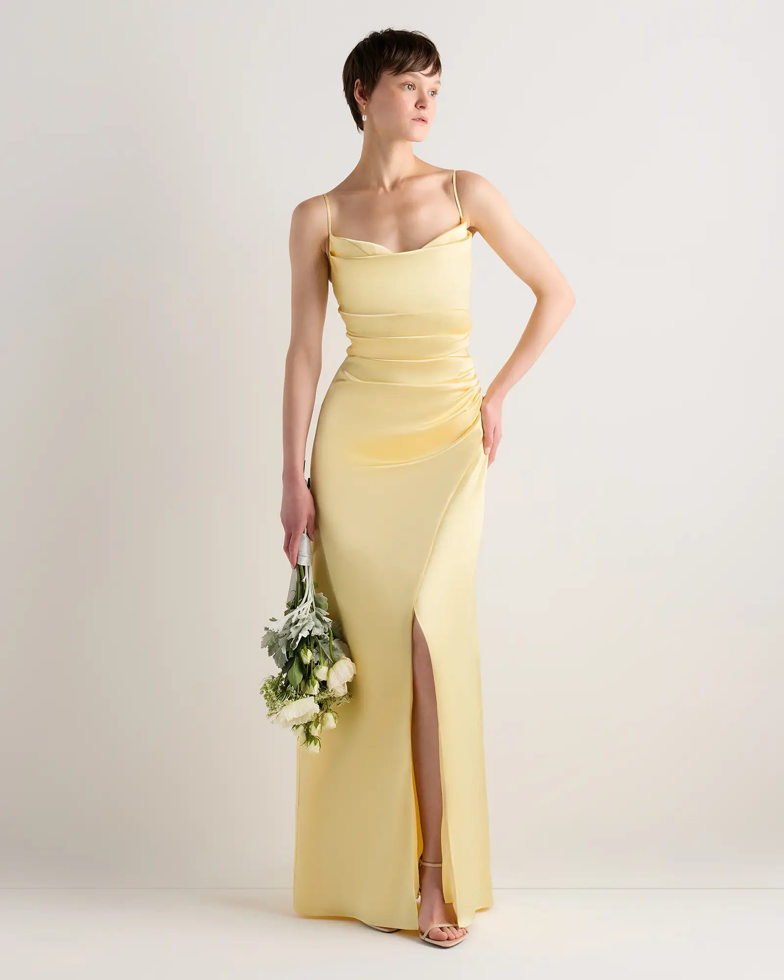 Juliette Stretch Satin Dress | Quince