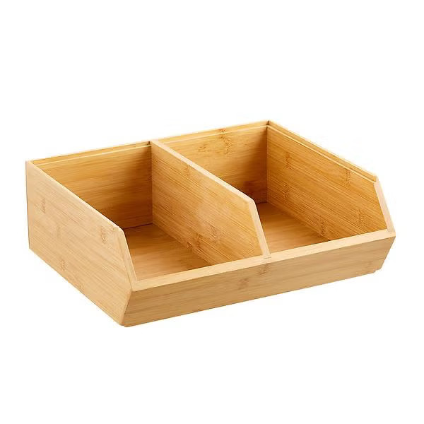 Stackable Bamboo Storage Bins | The Container Store