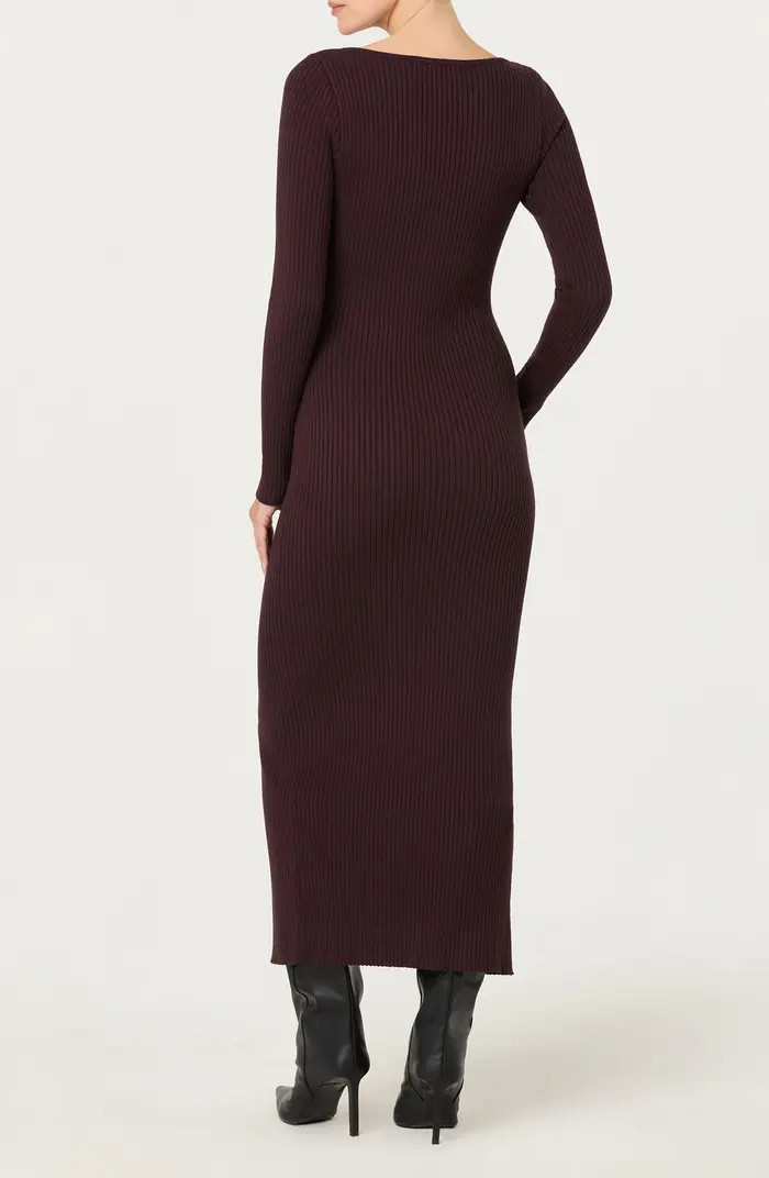 Glenda Long Sleeve Rib Sweater Dress | Nordstrom