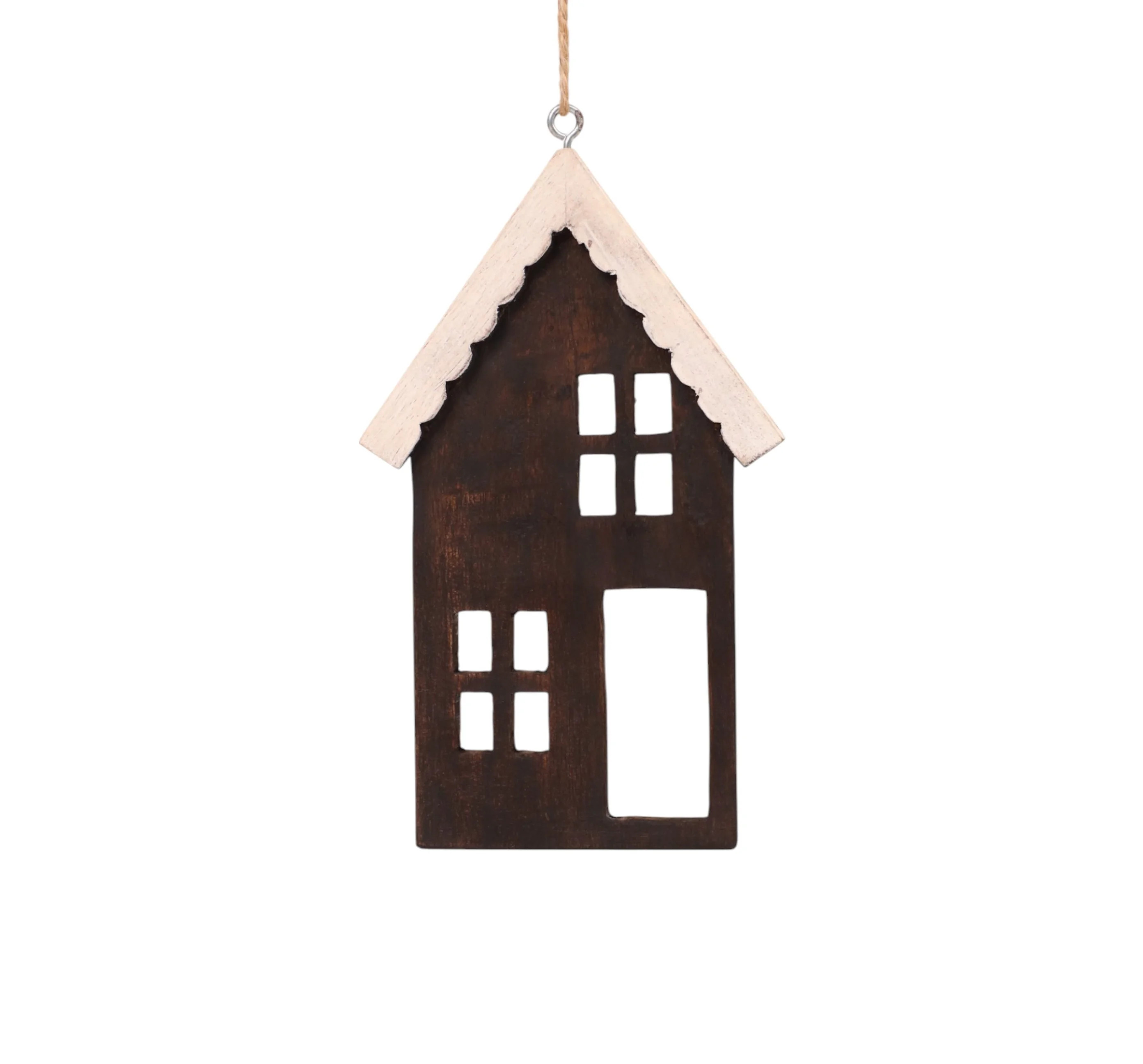 7.25In Wooden House Cutout Ornaments House Hanging Ornaments for Christmas Tree Décor, By Holida... | Walmart (US)