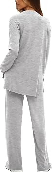 Darong Womens 2 Piece Fall Lounge Sets Oversized Tops Wide Leg Pants | Amazon (US)